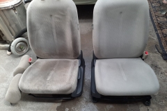 Antes y después de limpieza de asientos de carro